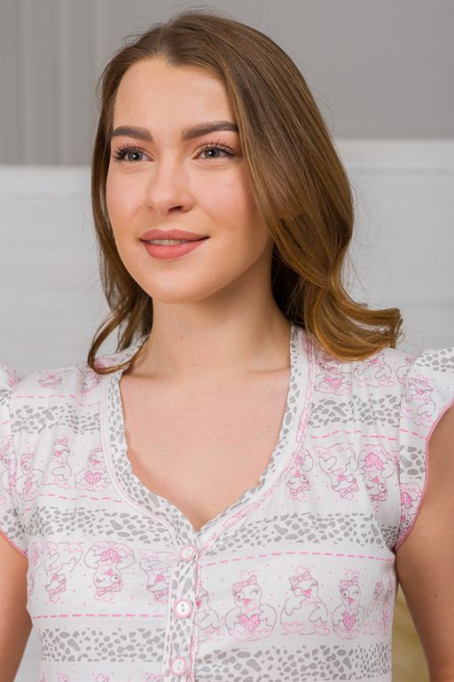 Ночная сорочка из кулирки Анита экрю - Амадэль фото 8