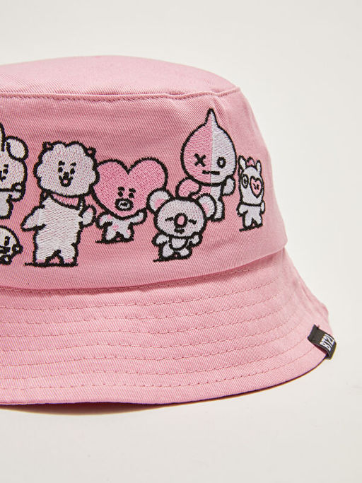 BT21 Lisansl? Nak??l? K?z ?ocuk Bucket ?apka - Waikiki фото 2