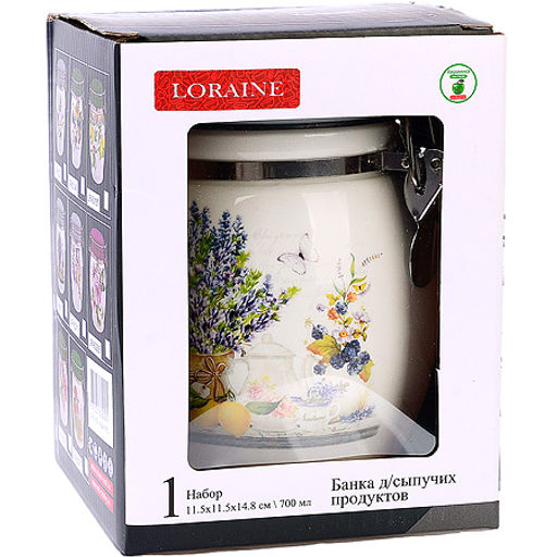 60189 Банка для сыпучих 700мл Утренняя свежесть дол/жел LR (х36) - Mayer&boch фото 5