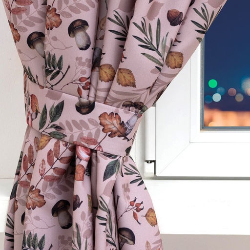 Шторы для кухни с подхватами Этель Nature forest, 145×180 см, комплект - 2 шт.