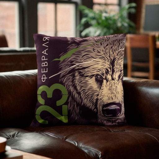 Наволочка декоративная Этель 23 февраля 40х40 см, 100% п/э