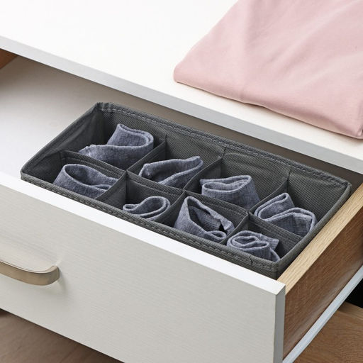 Органайзер для хранения белья Доляна Смарт, 8 ячеек, 28.513.510 см, серый  фото 7