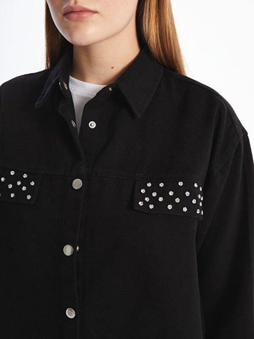 Parlak Ta?l? Kad?n G?mlek Tunik