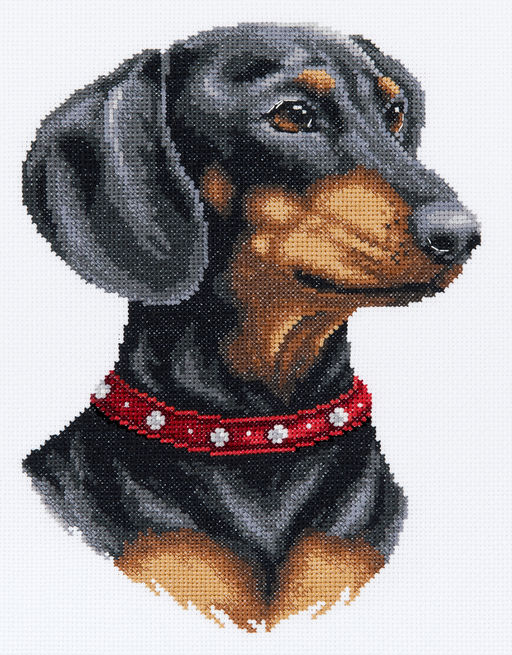 Набор для вышивания PANNA J-7469 Такса 19 х 24.5 см