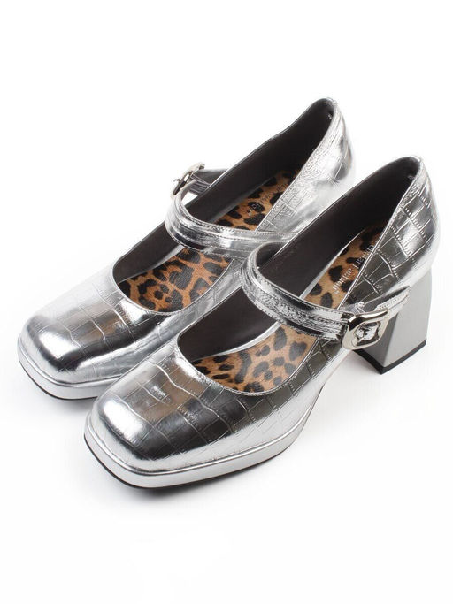 06-A126A-749C GREY/SILVER Туфли женские (натуральная кожа)