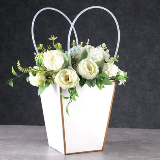 Пакет для цветов 17х11,5х20см / LH527-32 /уп 10/400/белый - Галеонтрейд фото 3