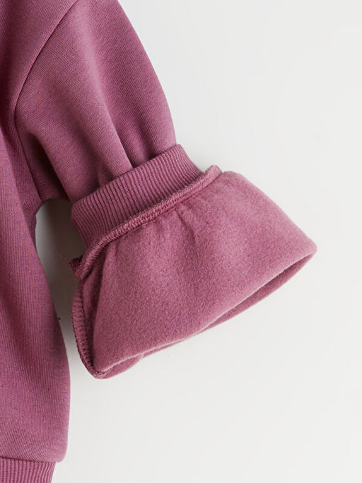 Bisiklet Yaka Uzun Kollu K?z ?ocuk Sweatshirt