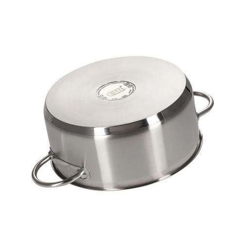 1295 GIPFEL Кастрюля SIGNO 28x12см/6,6 л со стеклянной крышкой, c капсульным дном. Материал: нерж. сталь 18/10. Толщина: 0,8мм