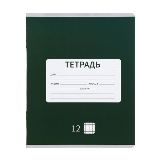 Комплект тетрадей из 10 штук, тетрадь 12 листов в клетку, однотонная Новая Школьная, обложка мелованная бумага, ВД-лак, блок офсет - Calligrata фото 4