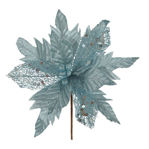 Цветок искусственный "Пуансеттия", L33 W33 H39 см, 2в.