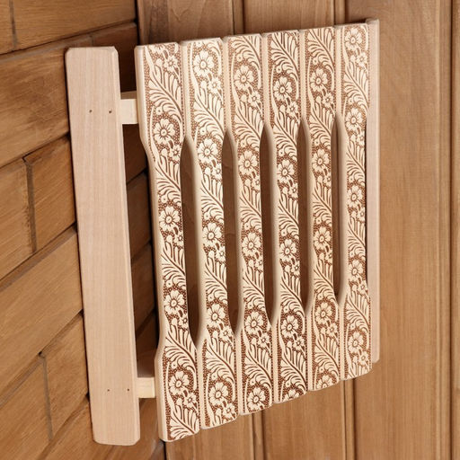 Абажур для бани и сауны «Русские узоры», липа, 29.5×27.5×6 см, угловой, «Добропаровъ»