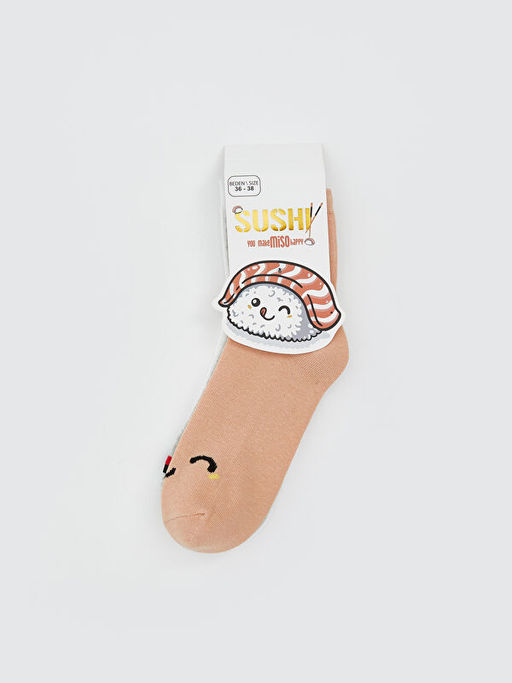 Desenli K?z ?ocuk Soket ?orap 3l?