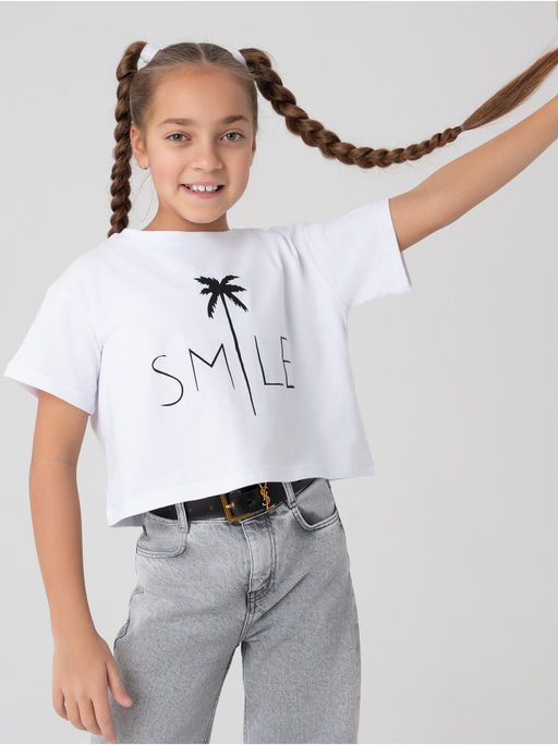 Футболка Пальма детская белый - София фото 6