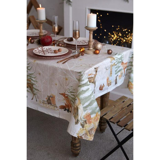 Набор столовый Этель Christmas forest скатерть 150*180 +/-3см с ГМВО, салф.40х40см - 8шт,  фото 4