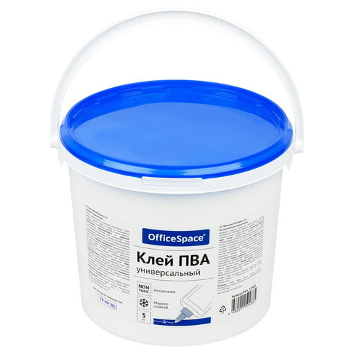 Клей ПВА "OfficeSpace" 5кг. (PVA_52488) в пласт. ведре