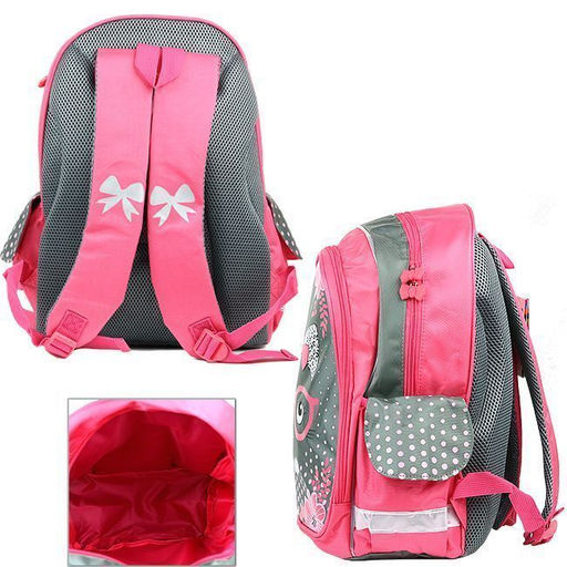 Рюкзак Котенок в очках, розово-серый - Family фото 2