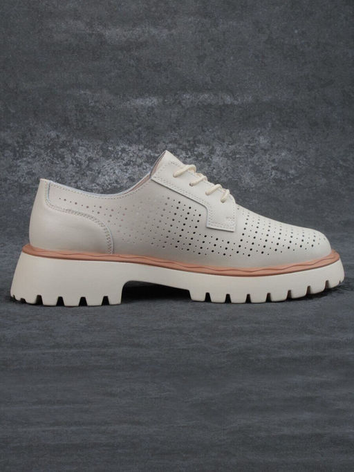 03-HY8-1D BEIGE Полуботинки женские (натуральная кожа)