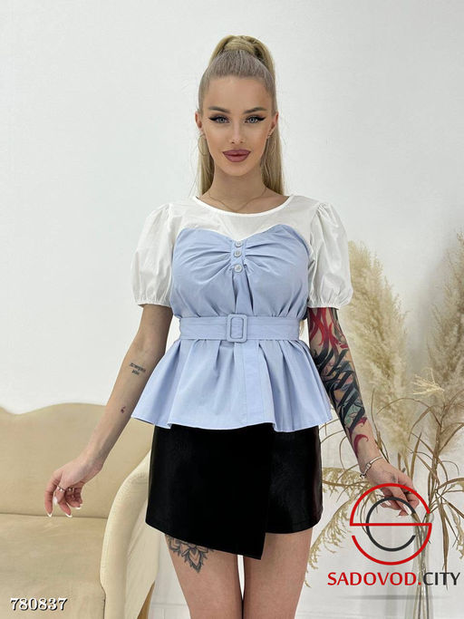 Женская блузка с коротким рукавом