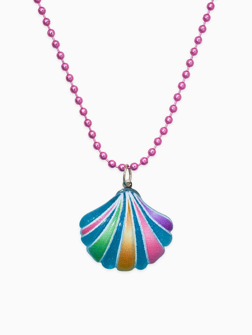 Цена за 2 шт. Набор детских украшений "Выбражулька" ракушка, 2 предмета: кулон, пусеты, разноцветный