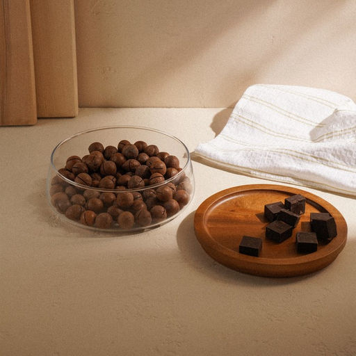 Фруктовница SL Home «Южная акация», 1 л, 19×6 см, с крышкой, стекло, прозрачная