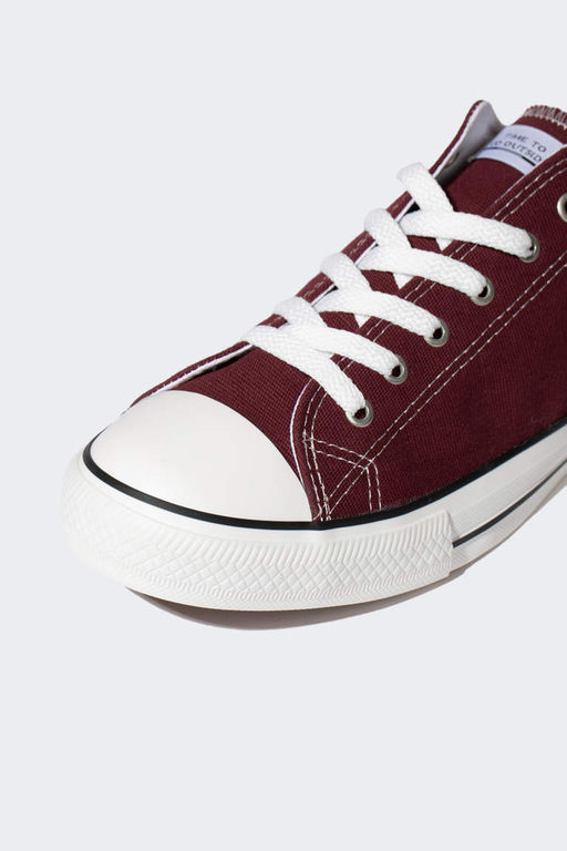 Мужские льняные кроссовки на плоской подошве на шнуровке - Defacto фото 5