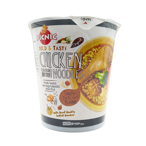 Лапша б/п со вкусом курицы Picnic (стакан), Таиланд, 60 г