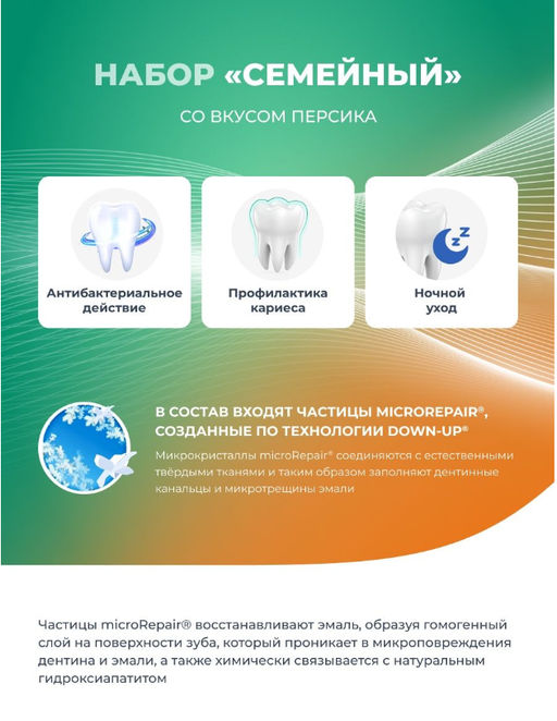 Набор Biorepair Семейный с Kids персик /Биорепеар  фото 3