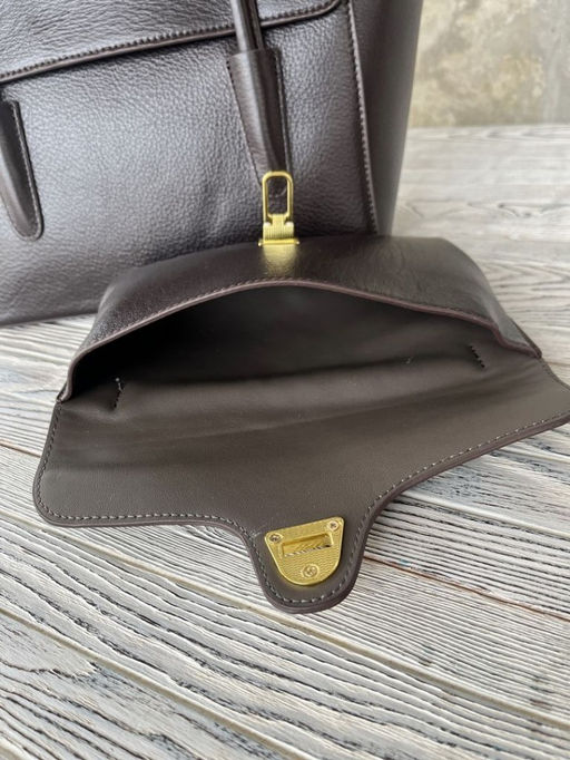 Женская кожаная сумка с клатчем 509286 Кофе