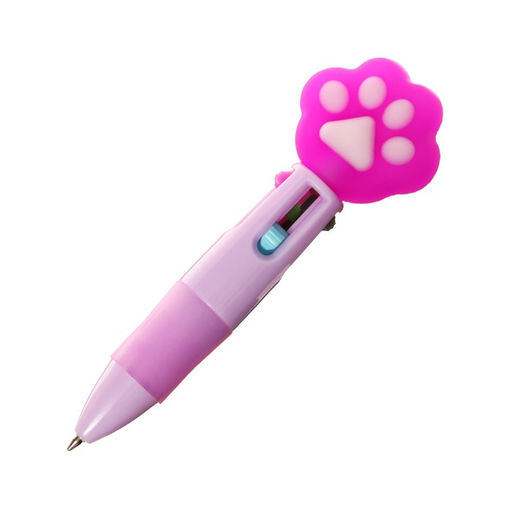 Цена за 36 шт. Ручка-мини шариковая Calligrata «Лапка», автоматическая, 4-цветная, МИКС