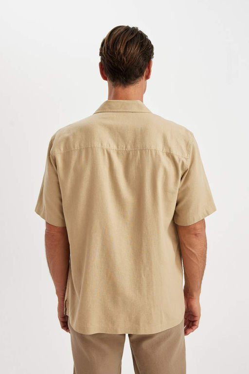 Рубашка с короткими рукавами и воротником-поло Relax Fit - Defacto фото 5