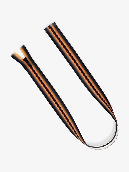 Цена за 10 шт. Молния «Трактор», №5, разъёмная, замок автомат, 70 см, оранжевая, чёрная