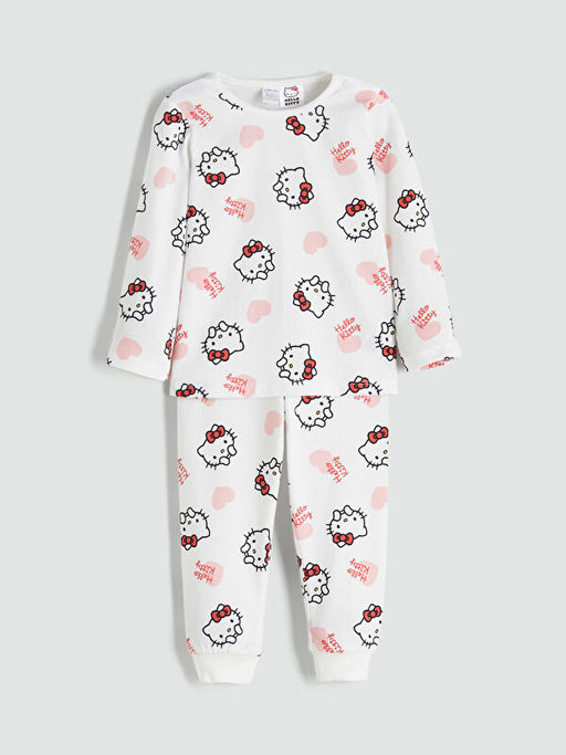 Hello Kitty Bask?l? K?z Bebek Pijama Tak?m?