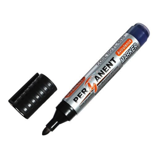 Цена за 10 шт. Маркер перманентный 3.0 мм, черный, круглый наконечник