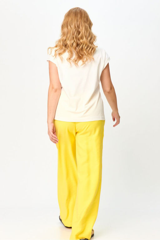 Топ LAIKONY 291-1 белый+желтый фото 2