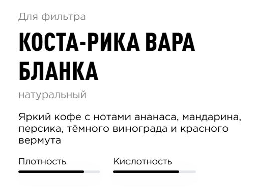 Кофе Коста-Рика Вара Бланка