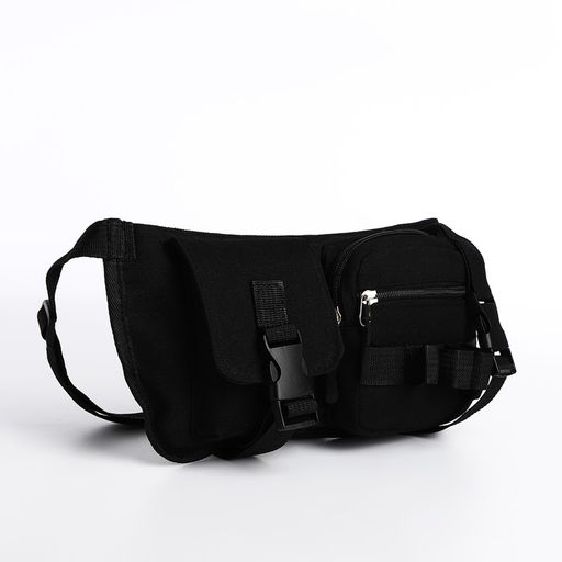 Сумка поясная на молнии, цвет чёрный - Simaland фото 5