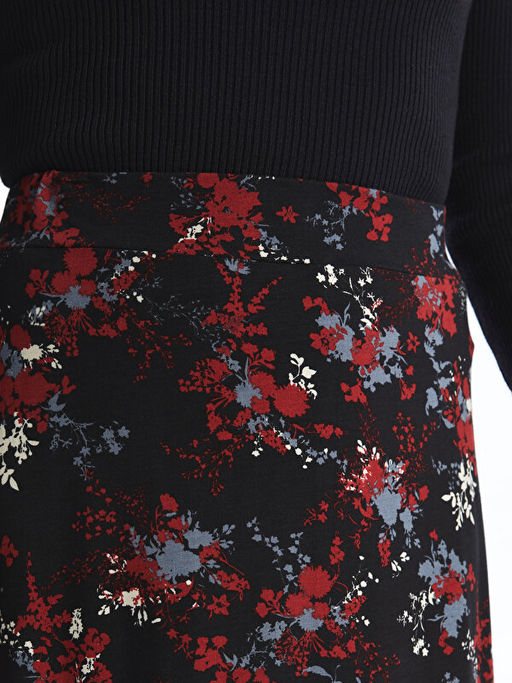 Beli Lastikli Desenli Kad?n Etek