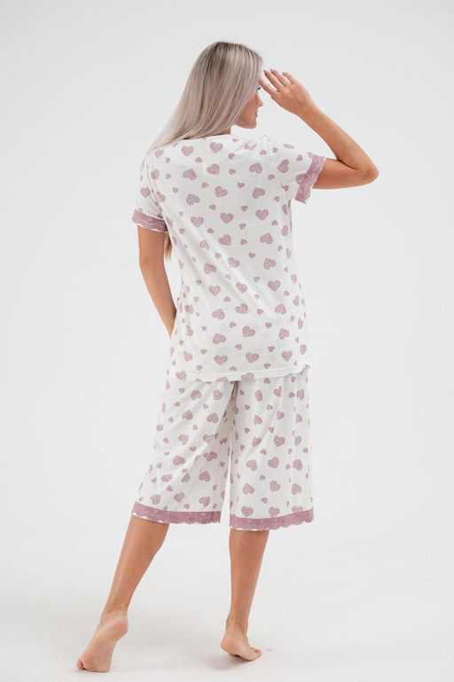 Пижама женская из кулирки Ворожея сердечко кофейное макс - Амадэль фото 10
