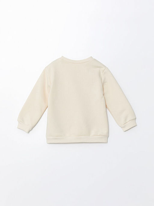 Beli Lastikli Bask?l? K?z Bebek Sweatshirt - Waikiki фото 3