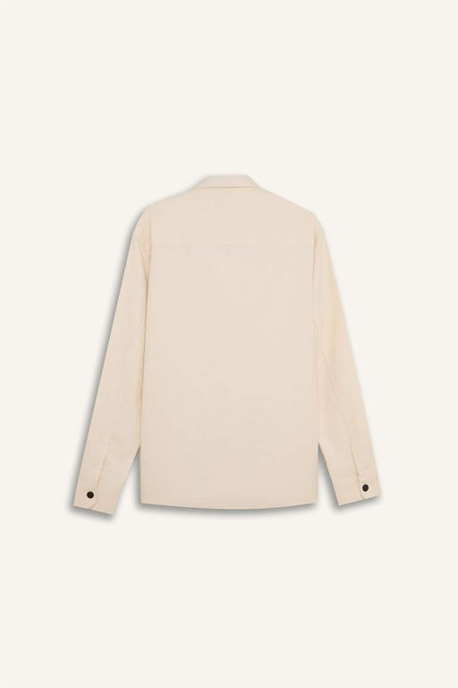 Рубашка Relax Fit с длинными рукавами на пуговицах и карманами - Defacto фото 3