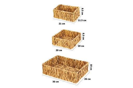 Набор 3 плетеных корзин 36*26*10 см - Elan gallery фото 8