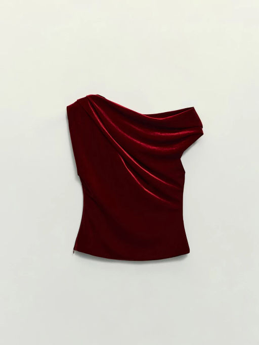 Асимметричный топ из бархата / Zarina