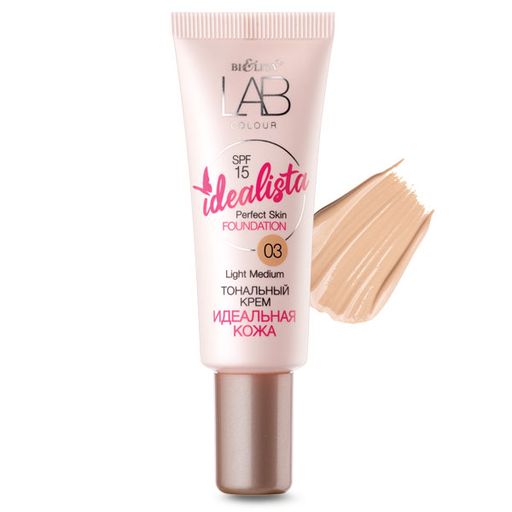Белита ДК LAB Color Тональный крем Idealista Идеальная кожа 03 light medium, (белый, розовый), 20 мл