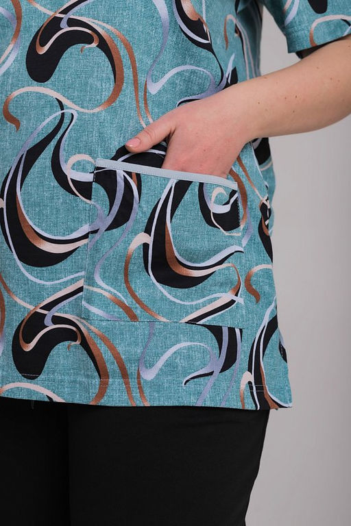 Футболка М30081Вмч ментол/черный - Елена фото 7