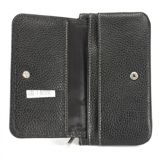 Портмоне мужское Croco-ПР-805 натуральная кожа 3 отд, 4 карм, черный флотер (40) 228578  фото 3