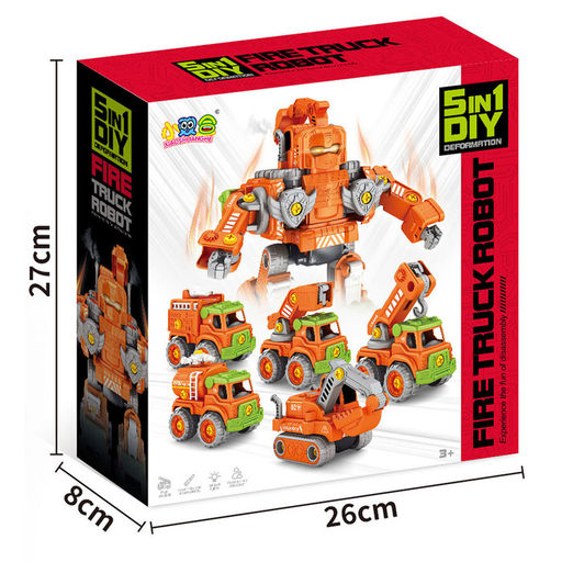 Конструктор винтовой Робот пожарный, 5 в 1 - Simaland фото 21