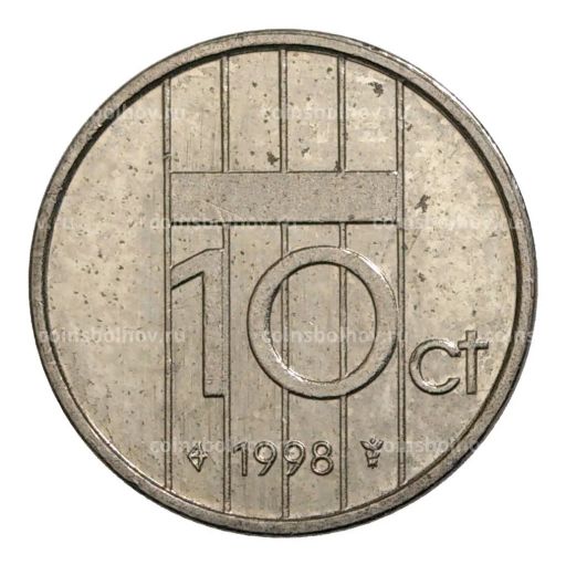 Монета 10 центов 1998 года Нидерланды