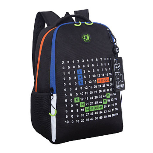 RB-651-10 Рюкзак школьный с картхолдером на держателе - Grizzly фото 2