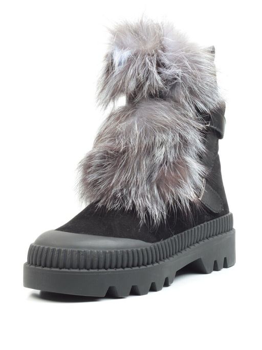 04-M20-5046 Ботинки зимние женские (натуральная замша, натуральный мех) - Фабричный китай фото 6