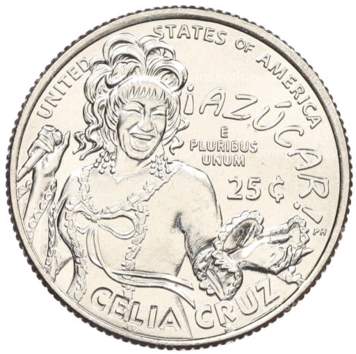 Монета 1/4 доллара (25 центов) 2024 года D США Американские женщины Селия Крус